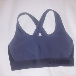 Under Armour Charcoal Grey Black Sports Bra